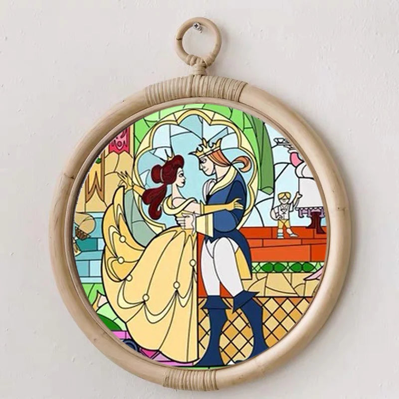 Stained Glass Wndow Film Frosted Glass Sticker Forest Custom Size Princess Prince For Kids Room Door Light Box Poster Home Decor