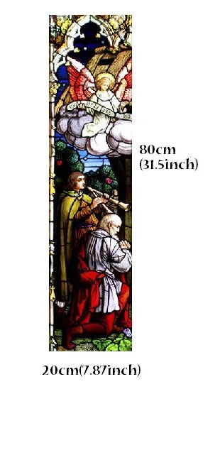Custom Size Stained Glass Window Film, Jesus Virgin Mary,Frosted Foil Stickers for Sliding Door, Frendch Windows,Church Poster