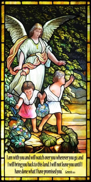 Frosted Stained Glass Window Film, Customized Church Angel Picture,Static Cling, Remove Sticker for House Worship, Home Decor