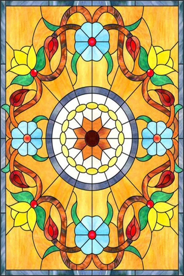 Customized Stained Glass Film Window Films,Static Cling Frosted Church Crosses,Bathroom Kitchen Cupboard Door Sticker Home Decor