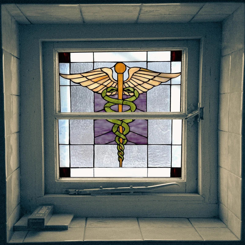 Stained Glass Window Film, Frosted Privacy, Static Cling, Retro Sticker for Bathroom, Cabinet, Door, Home Decor, Skylight Covers