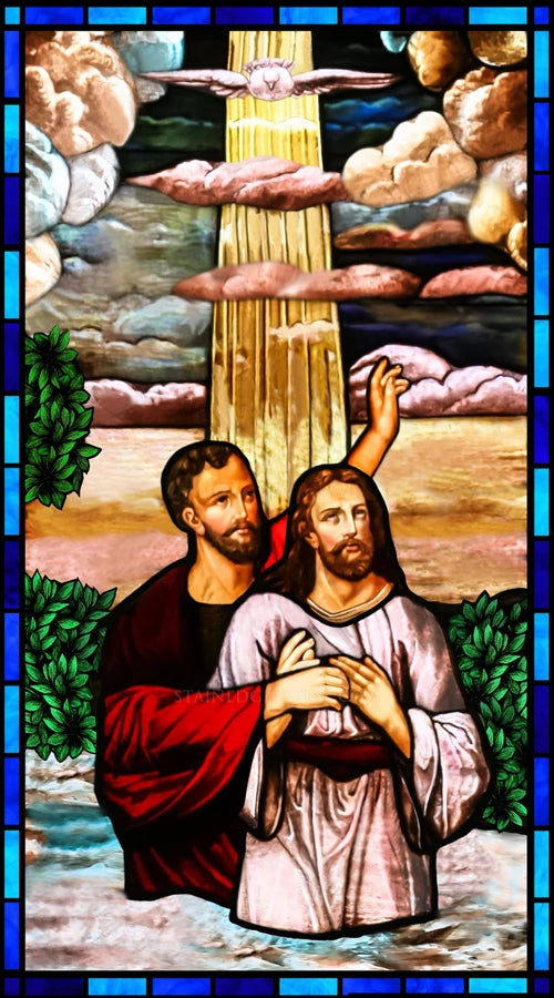 Window Film Frosted Stained Glass Films,Customized Jesus Virgin Mary Church Picture,Home Decor Static Cling Door Stickers