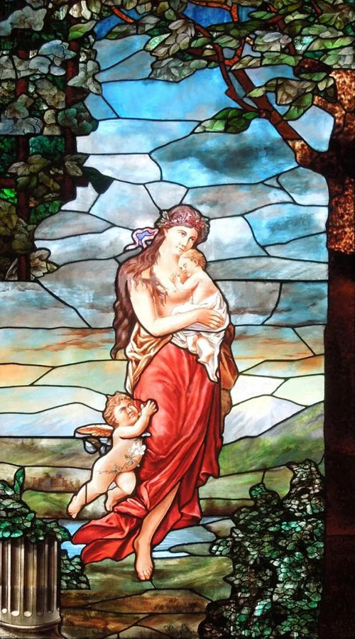 Window Film Frosted Stained Glass Films,Customized Jesus Virgin Mary Church Picture,Home Decor Static Cling Door Stickers