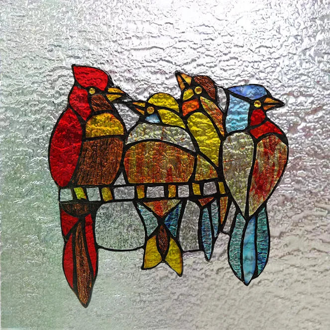 Customized Tiffany Style 3D Stained Glass Window Film,Static Cling Door Sticker,Privacy Frosted Window Decal for Glass Home