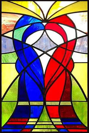 Frosted Stained Glass Window Film, Custom Size, Static Cling, People Girls Angel Sticker, Room, Kitchen, Office, Home Decor