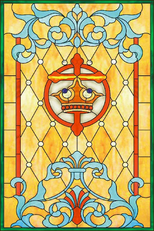 Customized Stained Glass Film Window Films,Static Cling Frosted Church Crosses,Bathroom Kitchen Cupboard Door Sticker Home Decor