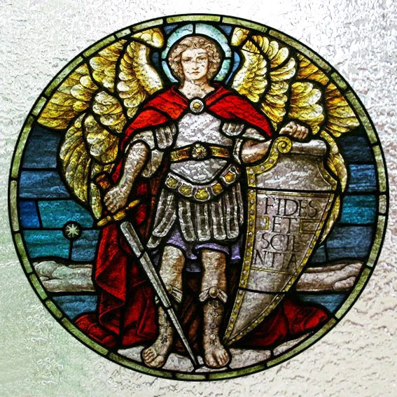 Custom 3D Frosted Stained Glass Window Film, Static Cling,Retro Church Jesus Birds Cat Home Decor Stickers Rose Window Treatment