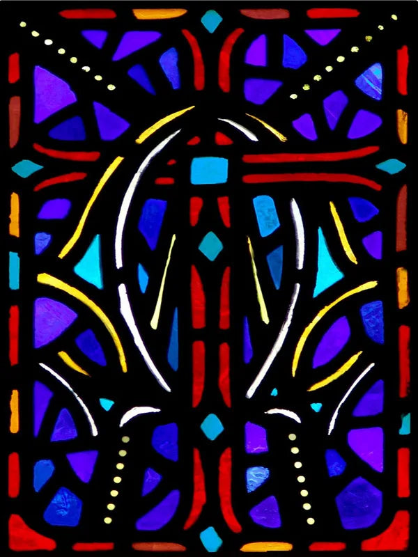 Window Film Frosted Religious Stained Glass Films,Customized Crosses Dove Static Cling Church Pattern for Office Home Decor