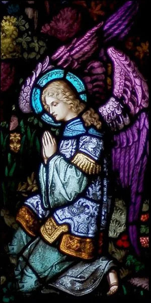 Frosted Stained Glass Window Film, Customized Church Angel Picture,Static Cling, Remove Sticker for House Worship, Home Decor