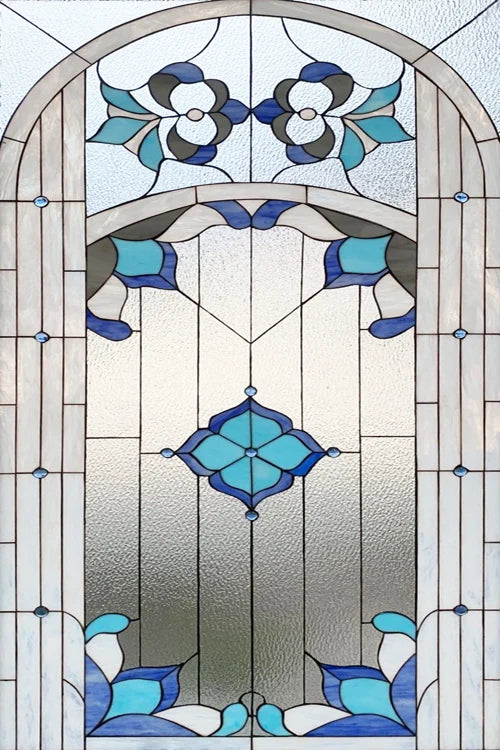 Window Film Frosted Stained Glass Films,Customized Static Cling Church Crosses Picture,Privacy Sticker for Office Home Decor