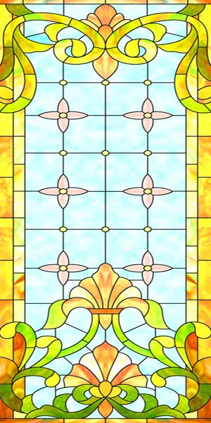 Customized Size Stained Glass Film Window Films Static Cling Frosted Church Sticker Bathroom Kitchen Cupboard Door Home Decor