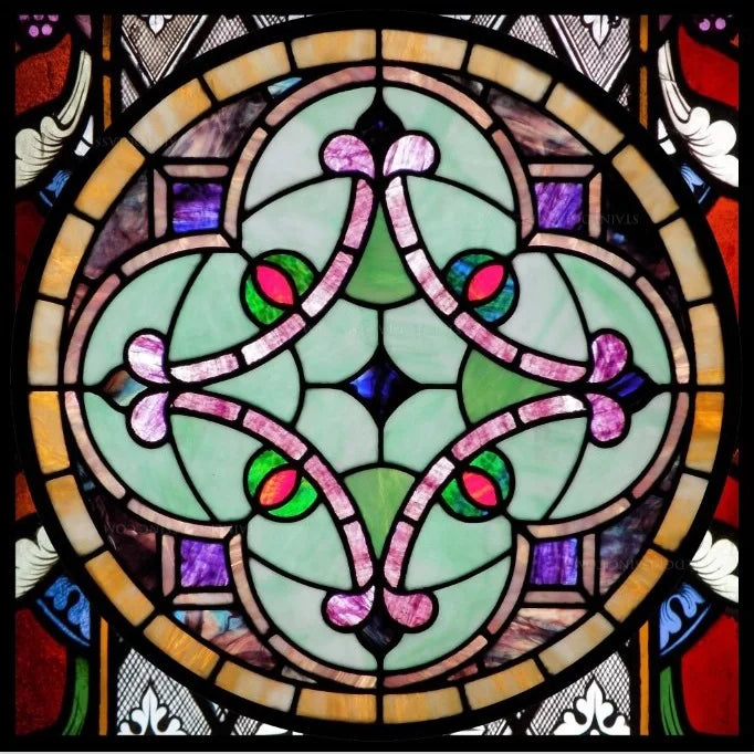 Custom Frosted Stained Glass Window Film,PVC Self-Adhesive Window Films,Retro Church Jesus Decor Foil Stickers, Window Treatment