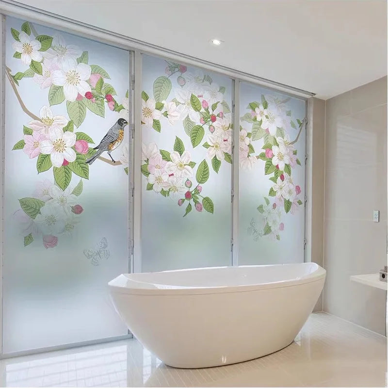Customized Window Film Glass Stickers Transparent Opaque Living Room Balcony Sliding Door Kitchen Bathroom Matte Film BF01