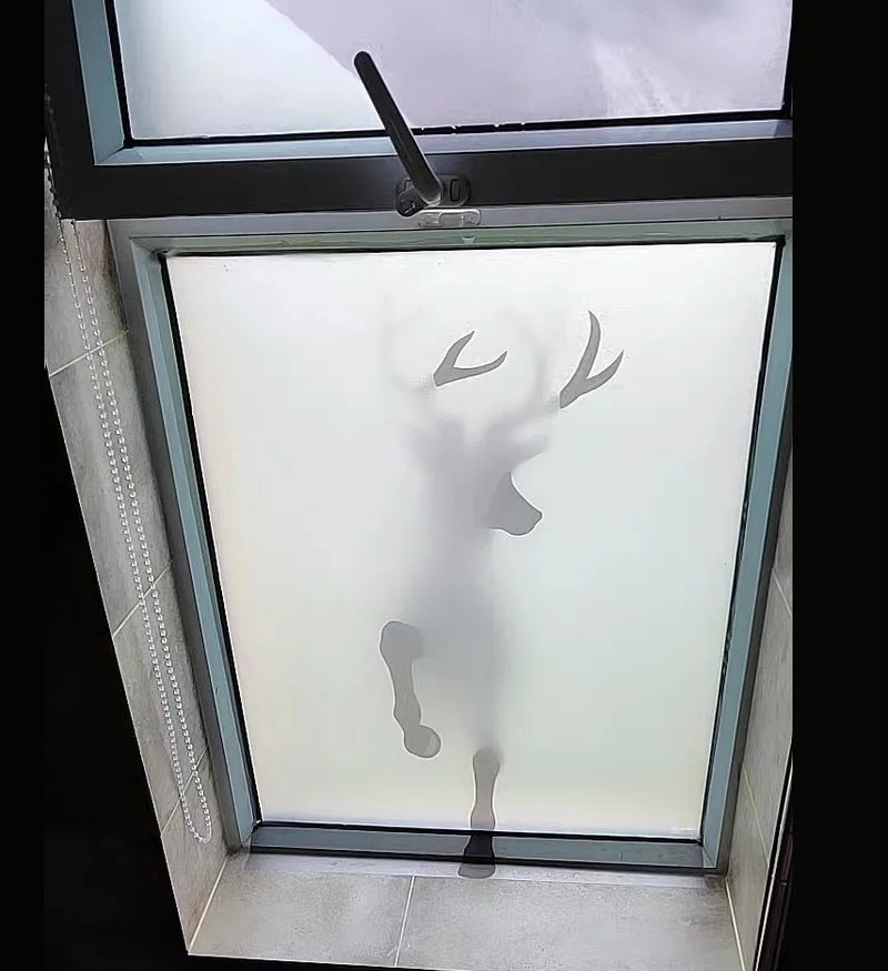 3D Effect Customized horse deer Glass Film Window Sticker Static Self-adhesive Film bedroom Office door Privacy Decal Home Decor