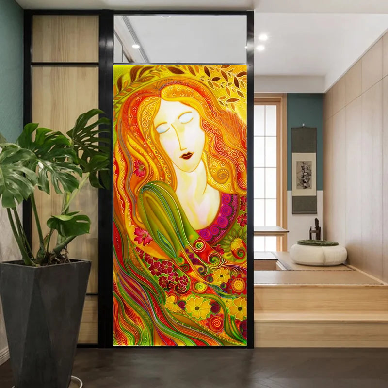 Custom Window Film Frosted Stained Glass Films Privacy Static Cling Door Sticker For Bathroom Kitchen Office Cabinet Home Decor