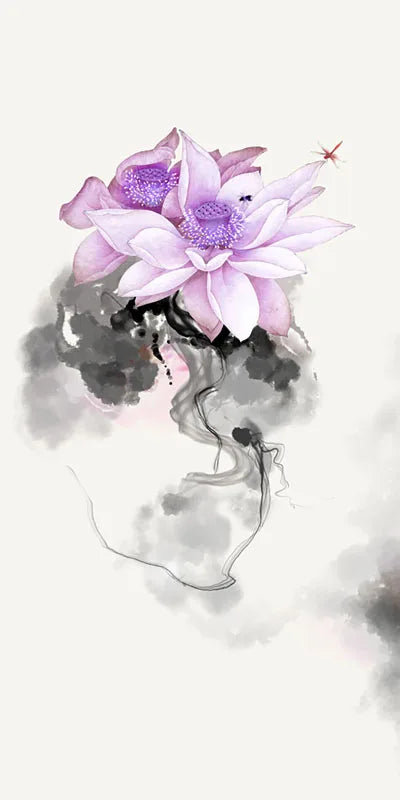 Stained Glass Door Stickers, Opaque Self-Adhesive, Lotus Poster for Kitchen, Bedroom, Bathroom, Customized Size