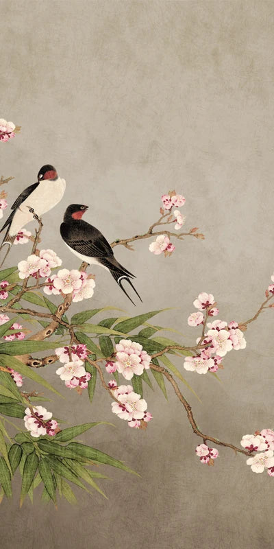 Custom size Window Film Stained Glass Films for Door Wardrobe Windows Office Home Decor Opaque Frosted Static Cling Floral Birds