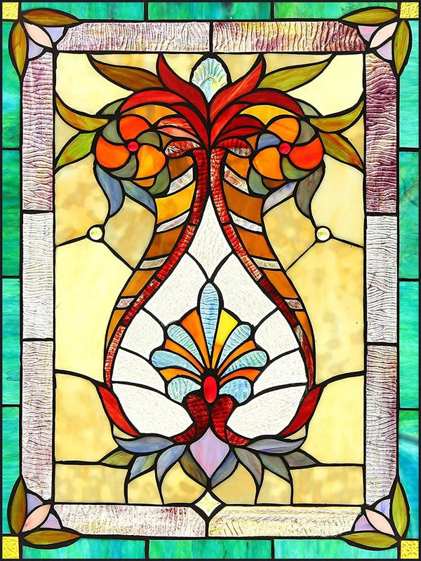 Window Film Frosted Stained Glass Films Customized Victorian-style Static Cling Sticker Kitchen Bathroom Substitute for Curtains