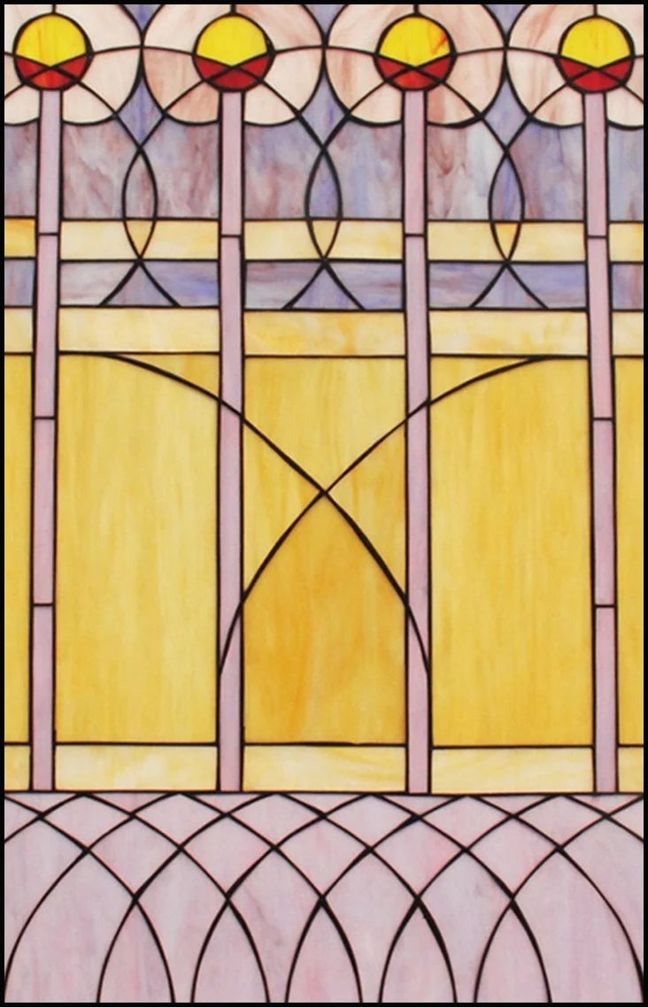 Custom Size Stained Glass Window Film Frosted Privacy Static Cling Retro Prairie Style Stickers Shower Bathroom Office Home Deco