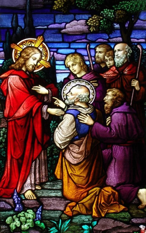 Frosted Stained Glass Window Film, Customized Jesus Virgin Mary Church Picture,Static Cling Door Stickers for Home Office