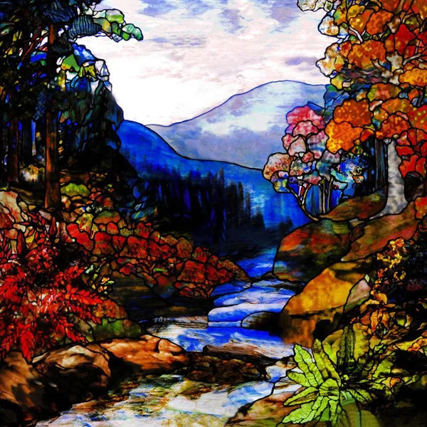 Stained Glass Window Film, Frosted Privacy, Static Cling, Retro Sticker for Bathroom, Cabinet, Door, Home Decor, Skylight Covers