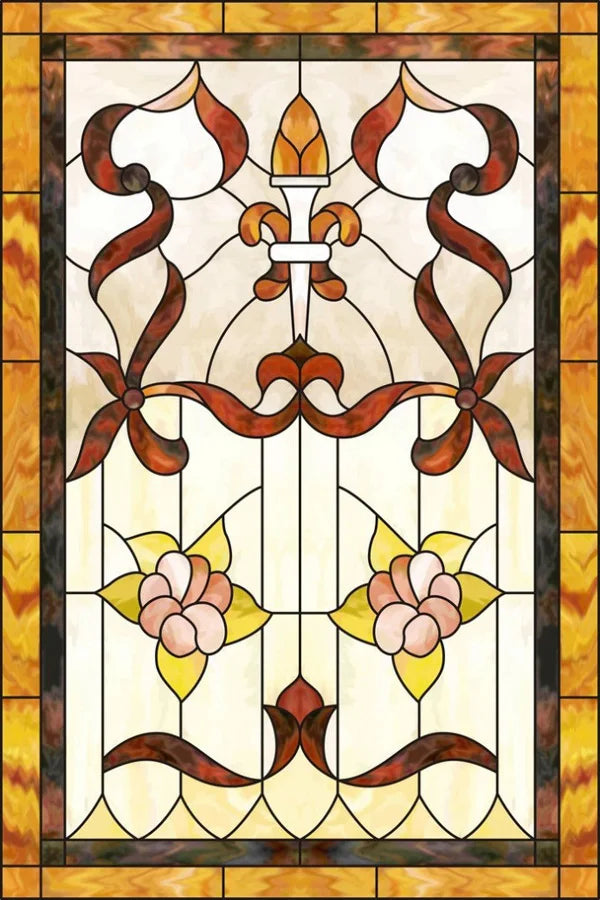 Window Film Frosted Stained Glass Films,Customized Church Home Foil Door Stickers Satic Cling For Bathroom Kitchen Door Skylight