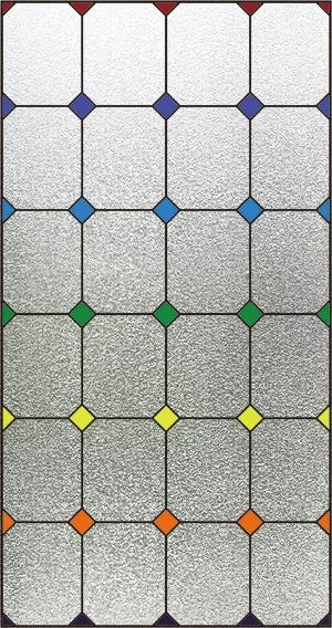 Custom Size Stained Glass Window Film Frosted No Glue Static Cling Privacy Sticker For Home Decoration For Kitchen Door Bathroom