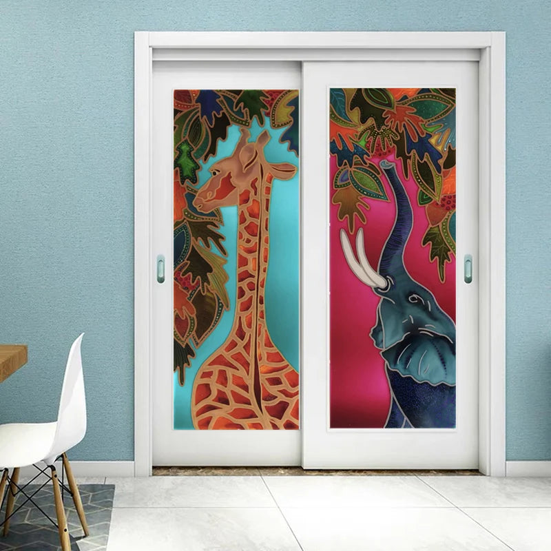 Custom size Window Film Poster Static Cling Frosted Stained Glass Sticker For Bathroom Sliding Door Kitchen Cupboard Home Decor