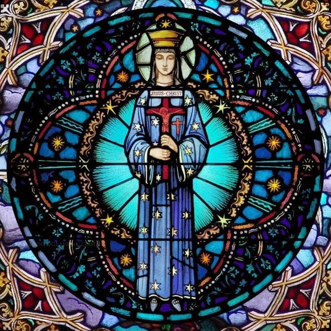 Custom Frosted Stained Glass Window Film,PVC Self-Adhesive Window Films,Retro Church Jesus Decor Foil Stickers, Window Treatment