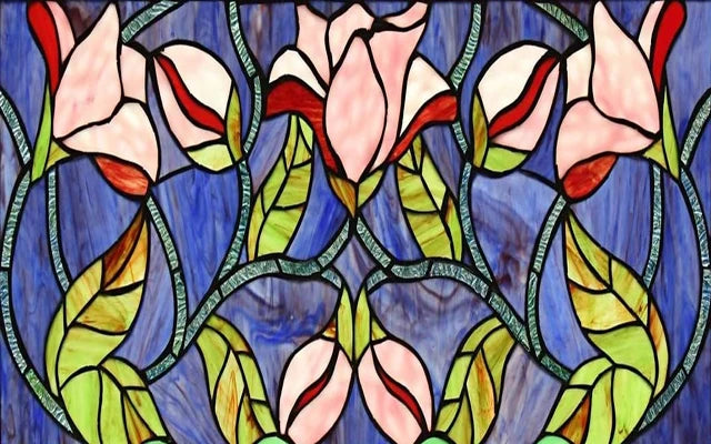 Custom Size Stained Glass Window Film, Frosted Glass Sticker, Kitchen, Kids Room, Door, Bathroom, Home Decor