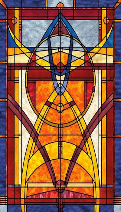 Custom Size Window Film, Stained Glass Stickers, Static Cling, 3D Print Rainbow Mosaic for Window Door, Home Decor