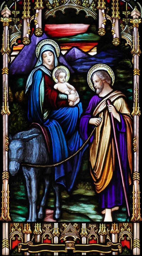 Window Film Frosted Stained Glass Films,Customized Jesus Virgin Mary Church Picture,Home Decor Static Cling Door Stickers