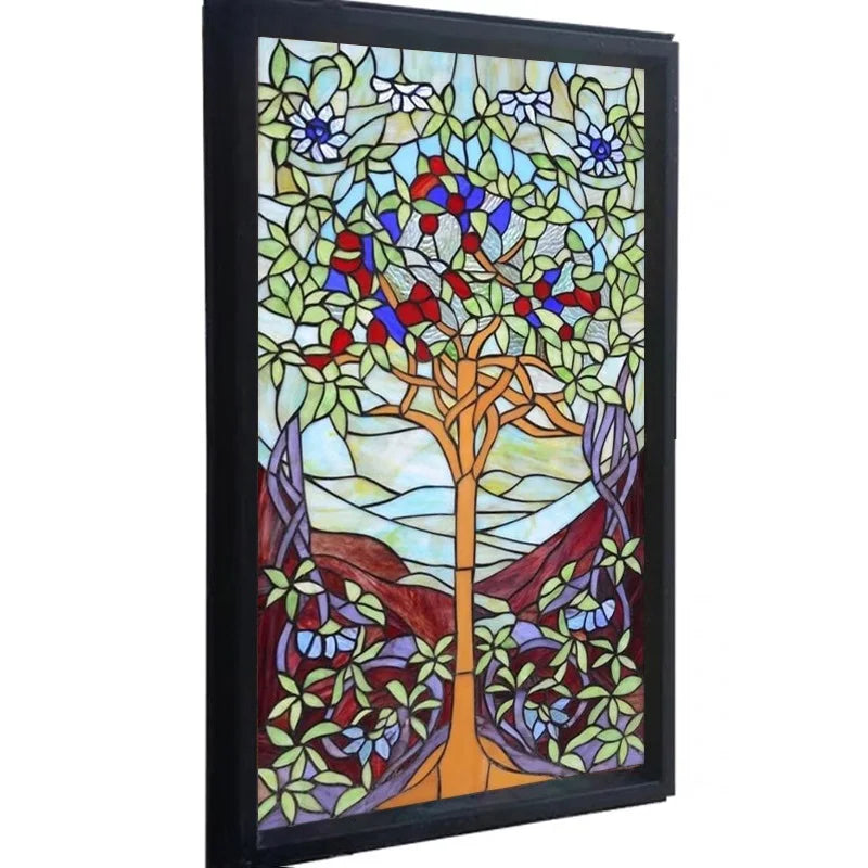 Window Film Stained Glass Films Frosted Static Cling Light-transparent Opaque Privacy Glass Sticker Kitchen Bathroom Home Decor