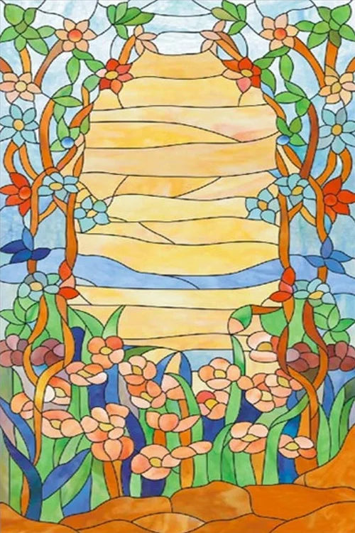 Window Film Frosted Stained Glass Films,Customized Church Home Foil Door Stickers Satic Cling For Bathroom Kitchen Door Skylight