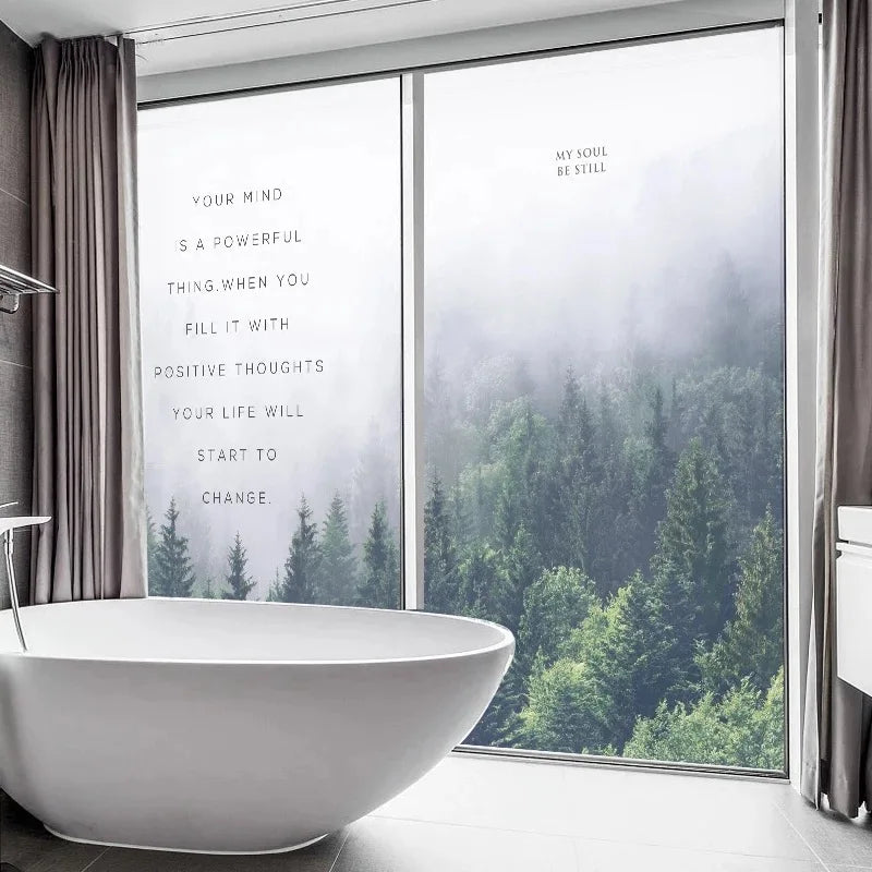 Forest Pattern Glass Films Window Sticker Electrostatic Frosted Home Decor Private Tint-Film For Door Window Cabinet Wardrobe