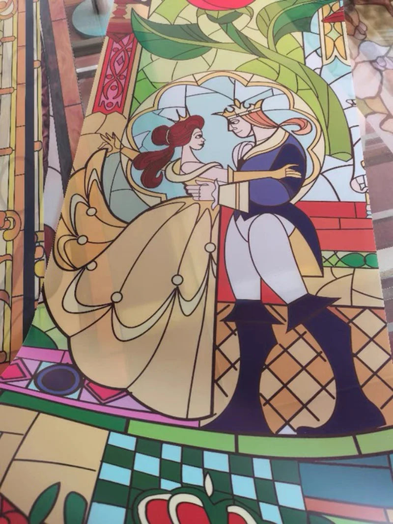 Stained Glass Wndow Film Frosted Glass Sticker Forest Custom Size Princess Prince For Kids Room Door Light Box Poster Home Decor