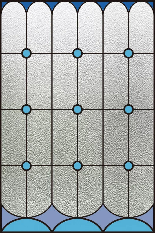 Custom Size Stained Glass Window Film Glue Free Frosted Glass Film Window Grille Bathroom Balcony Kitchen Window Privacy Film