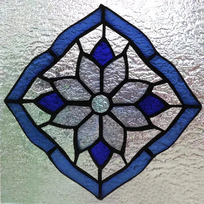 Customized Tiffany Style 3D Stained Glass Window Film,Static Cling Door Sticker,Privacy Frosted Window Decal for Glass Home