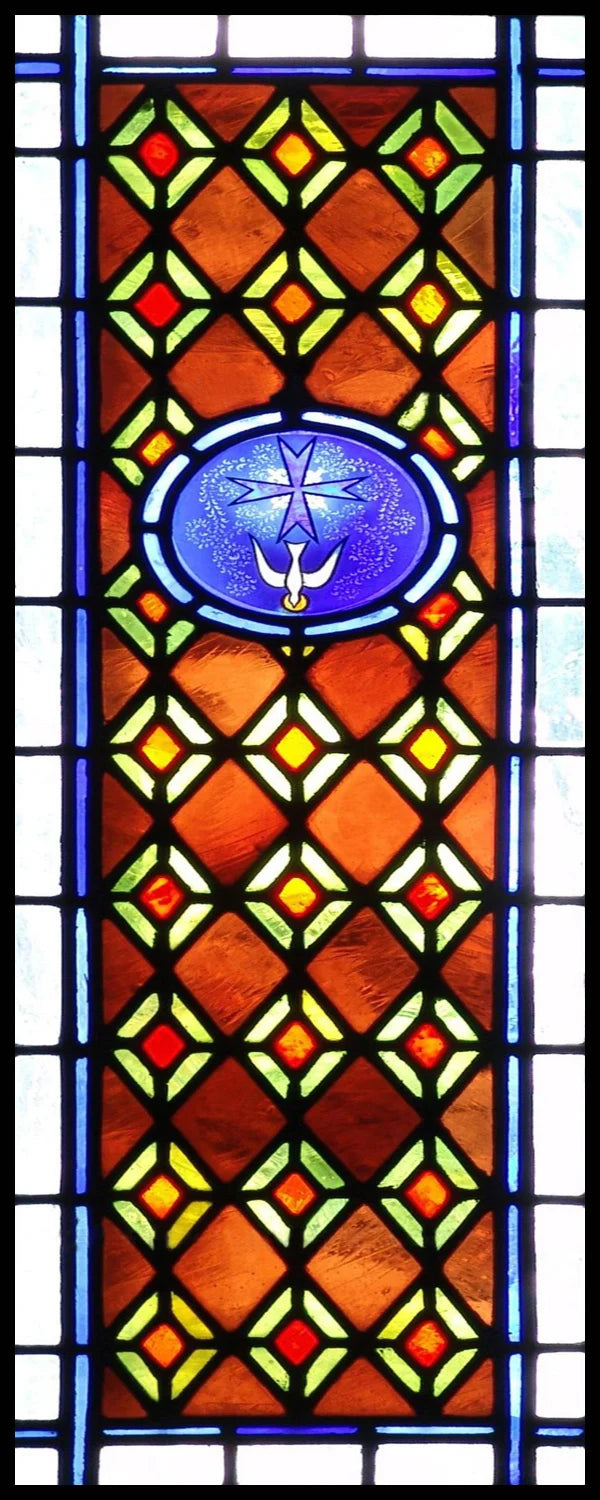 Window Film Frosted Stained Glass Films Door Sticker,Customized Crosses Static Cling Church Pattern for Office Home Decor