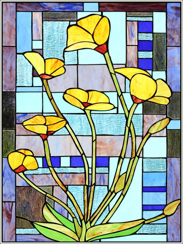 Window Film Frosted Stained Glass Films,Customized Static Cling Sticker,Privacy Protection Reusable Home-Decor Suncatcher