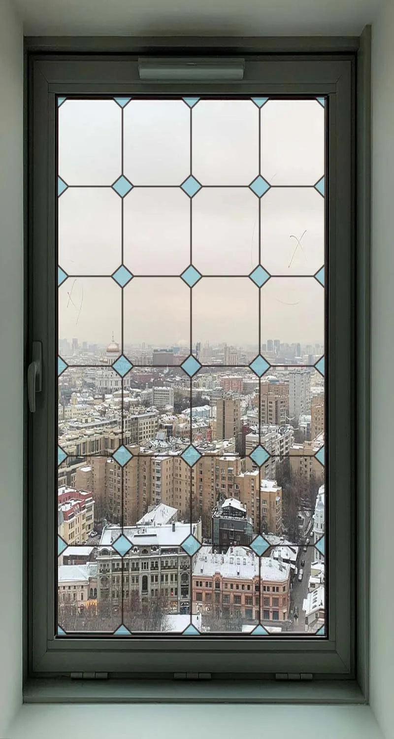 2 Double Sided Glass Door Window Sticker,Decals Glass Window Film,Alert Birds,Dogs,Kids,Guests.Warn Protect Safety Static Cling