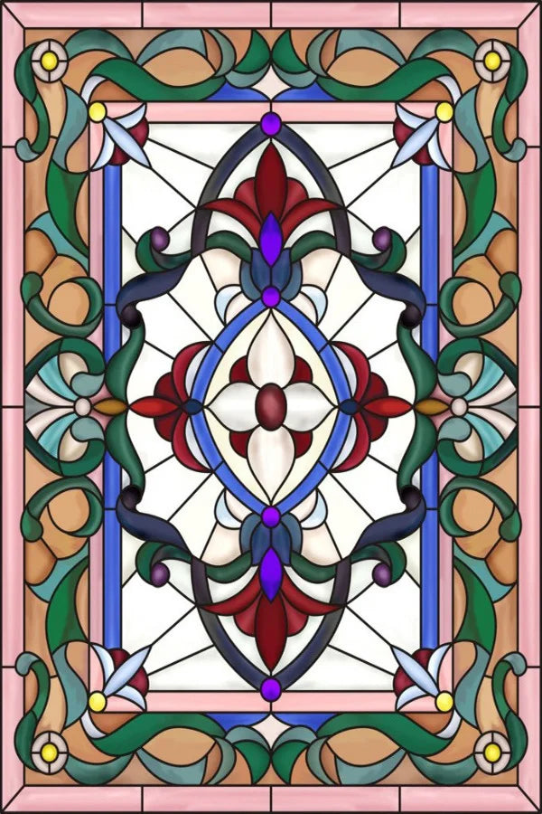 Window Film Frosted Stained Glass Films,Customized Church Home Foil Door Stickers Satic Cling For Bathroom Kitchen Door Skylight