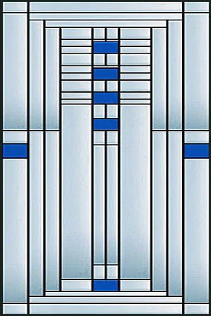 Frosted Stained Glass Window Film, Custom Size Privacy Static Cling, Prairie Style for Kitchen, Bathroom, Office, Skylight