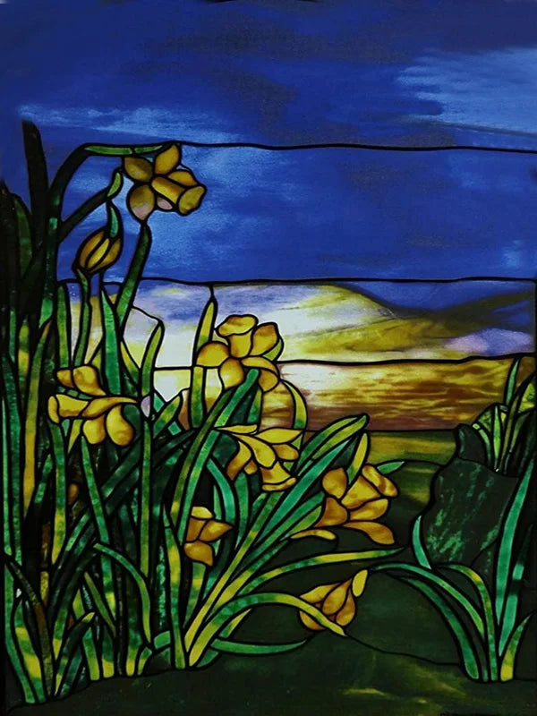 Frosted Stained Glass Films,Customized, Multicolored Static Cling,Privacy Protection, Reusable, Removable, Home-Decor