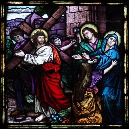 Custom Frosted Stained Glass Window Film,PVC Self-Adhesive Window Films,Retro Church Jesus Decor Foil Stickers, Window Treatment