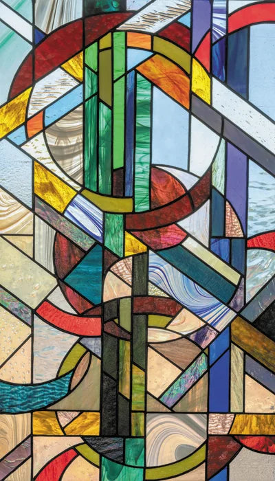 Custom Size Window Film, Stained Glass Stickers, Static Cling, 3D Print Rainbow Mosaic for Window Door, Home Decor