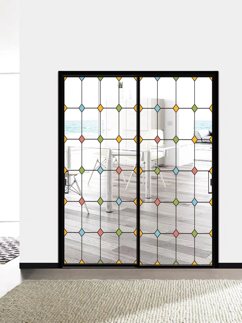 2 Double Sided Glass Door Window Sticker,Decals Glass Window Film,Alert Birds,Dogs,Kids,Guests.Warn Protect Safety Static Cling