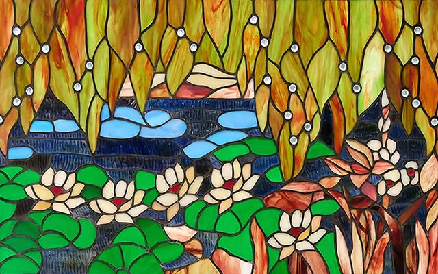 Custom Size Stained Glass Window Film, Frosted Glass Sticker, Kitchen, Kids Room, Door, Bathroom, Home Decor