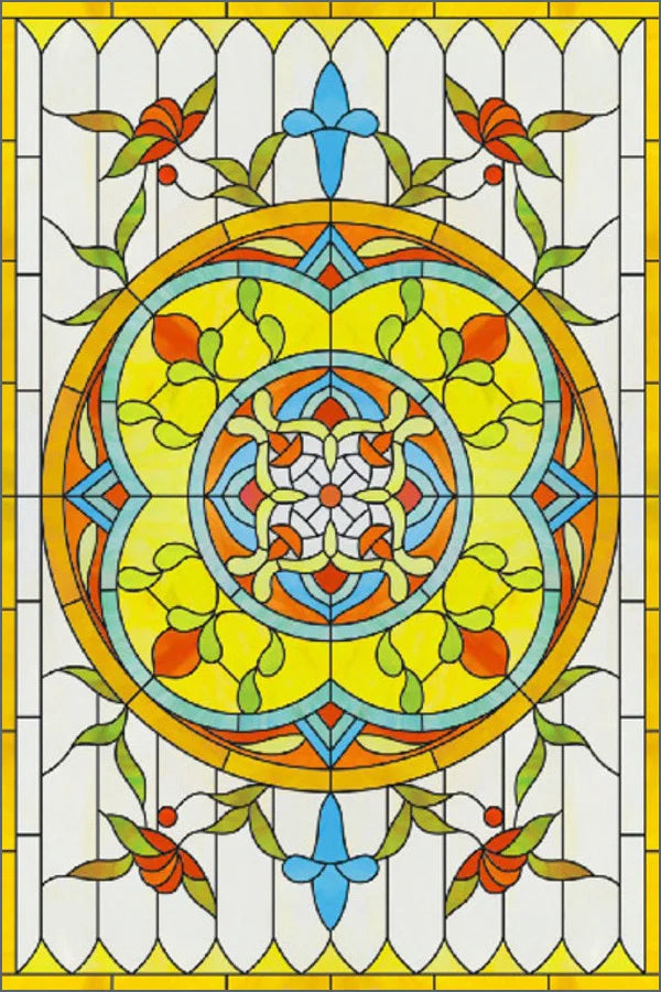 Window Film Frosted Stained Glass Films,Customized Church Home Foil Door Stickers Satic Cling For Bathroom Kitchen Door Skylight