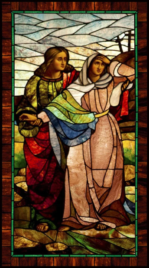 Window Film Frosted Stained Glass Films,Customized Jesus Virgin Mary Church Picture,Home Decor Static Cling Door Stickers